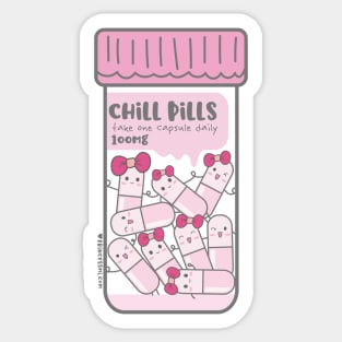 chill pills cute pills cartoon Sticker